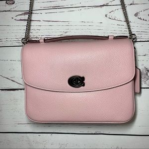 Coach Cassie leather crossbody in pink